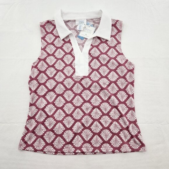 Sigrid Olsen Golf & Tennis Polo Collar Top Womens Size Small Pink - Picture 1 of 6